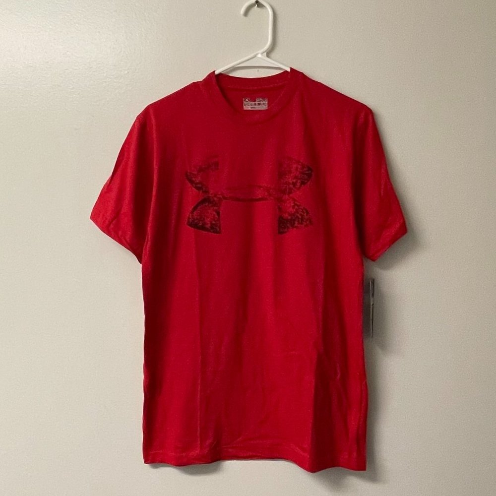 New! Under Armour Men's Big Flag Logo T-Shirts‎ Red - Picture 2 of 4